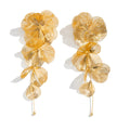 Tassel Ginkgo Leaf Gold Silk Stud Earrings for Women – 2025 Summer Trendy Street Style Influencer-Inspired Ear Jewelry