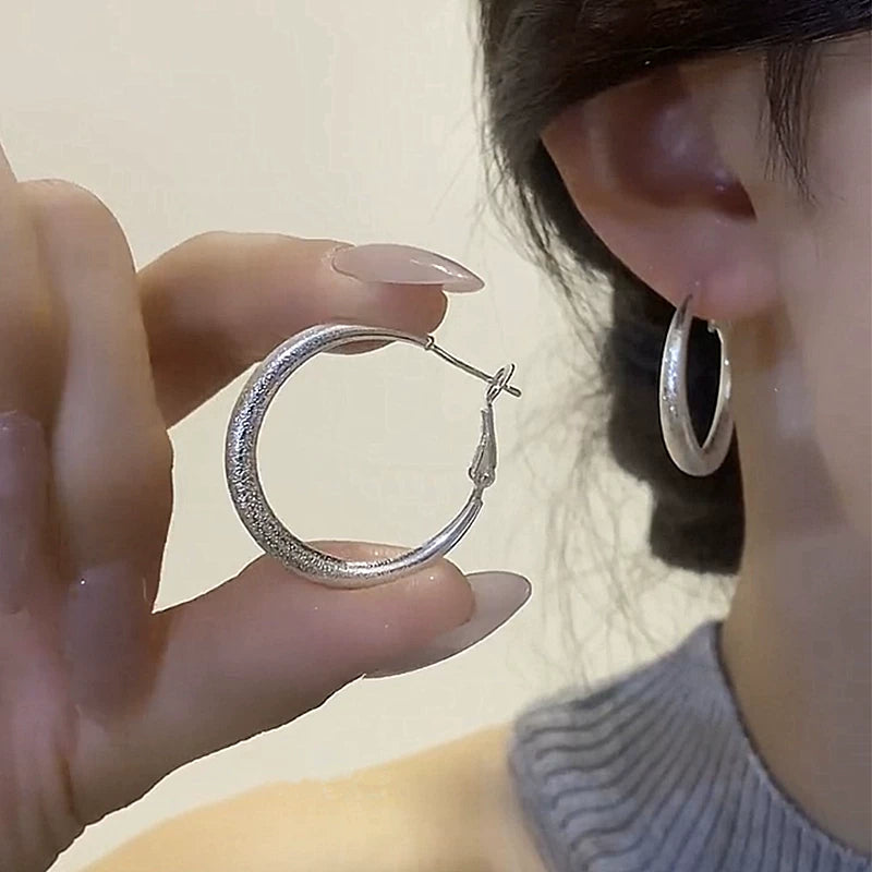 Baby’s Breath Silver Earrings for Women – S925 Silver Needle French Hong Kong Style Minimalist Earrings