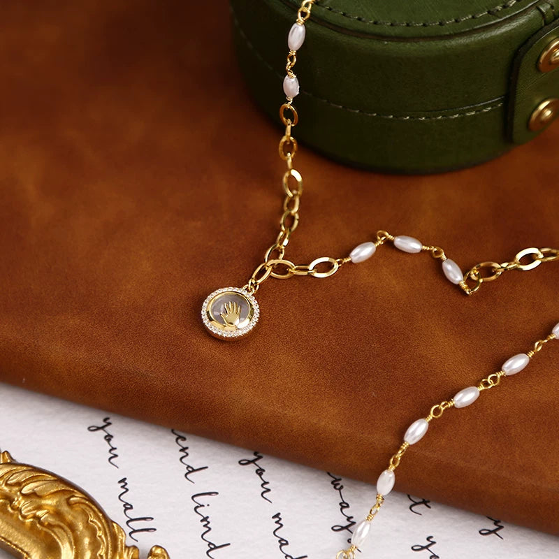 British [Designer] Catia Seli Cat'S Eye Necklace For Women Can Reach Luxury Niche French Retro Style Hong Kong Style