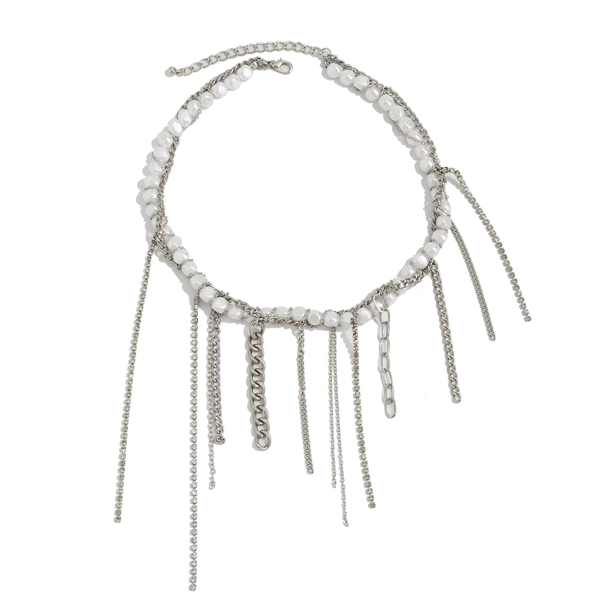 Tassel Chain Peach Heart Imitation Pearl Necklace for Women – Clavicle Chain Design