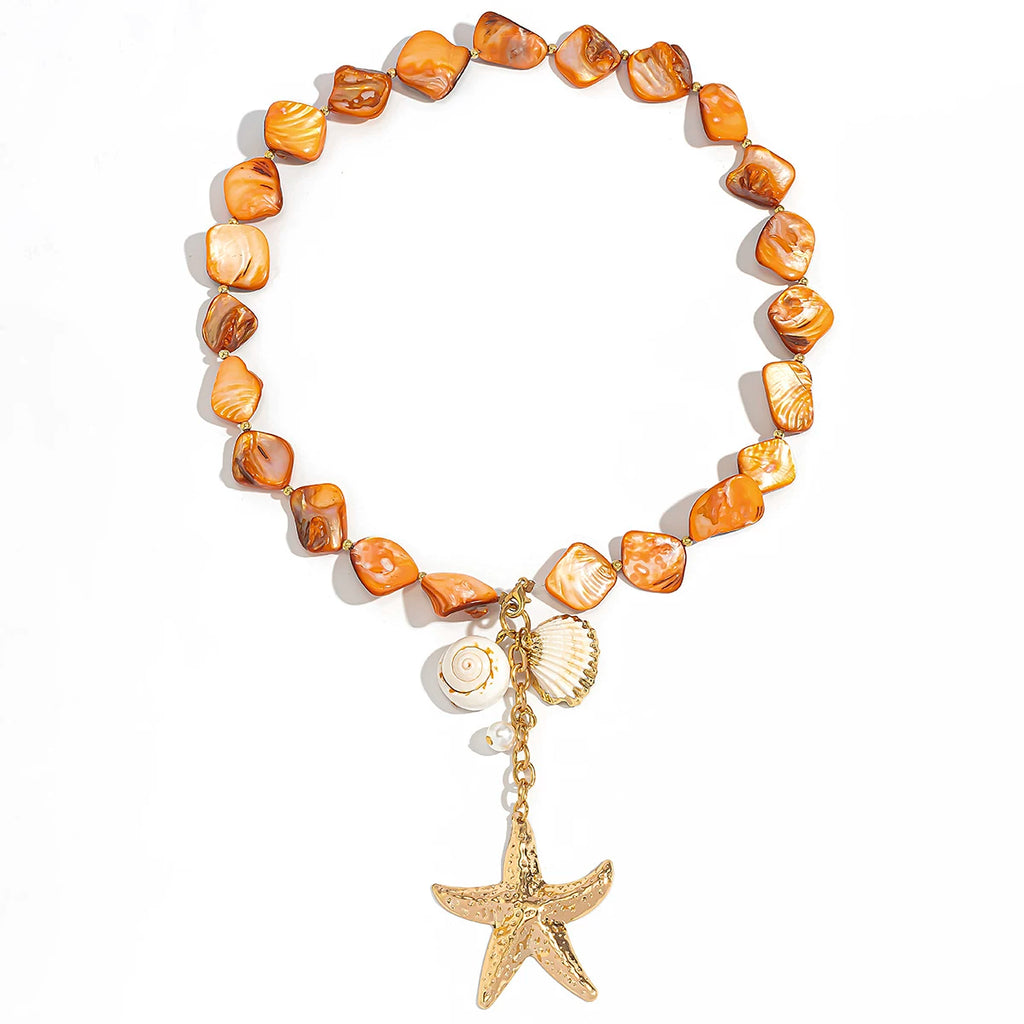 Irregular Starfish Shell Necklace for Women – Clavicle Chain Design