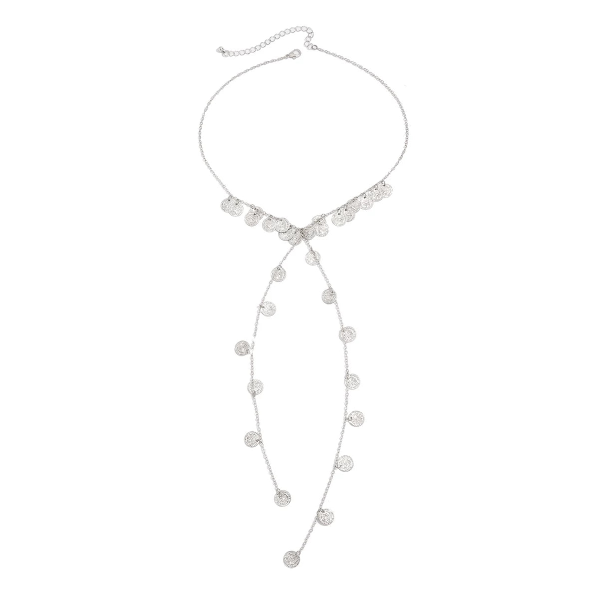 Tassel Disc Long Pendant Necklace for Women – Clavicle Chain Design