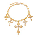 Diamond-Style Cross Pendant Necklace for Women – Clavicle Chain Design