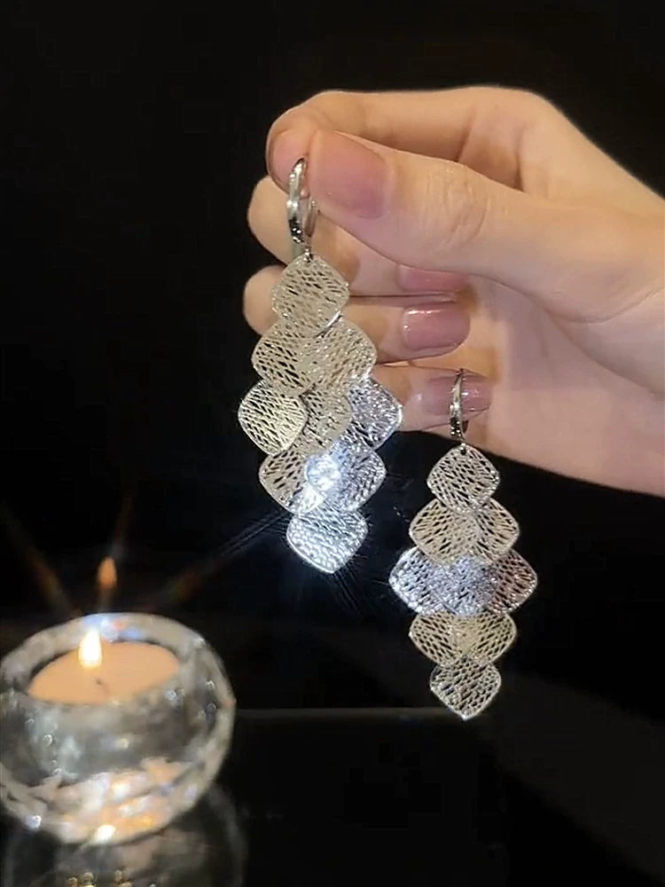 Long Tassel Earrings for Women – S925 Silver Needle Korean Style Drop Earrings