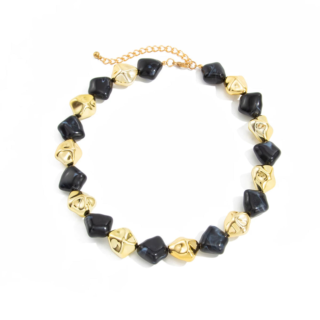 Special-Shaped CCB Resin Bracelet Necklace for Women – 2025 Autumn Winter Trendy Fashion Clavicle Necklace Jewelry