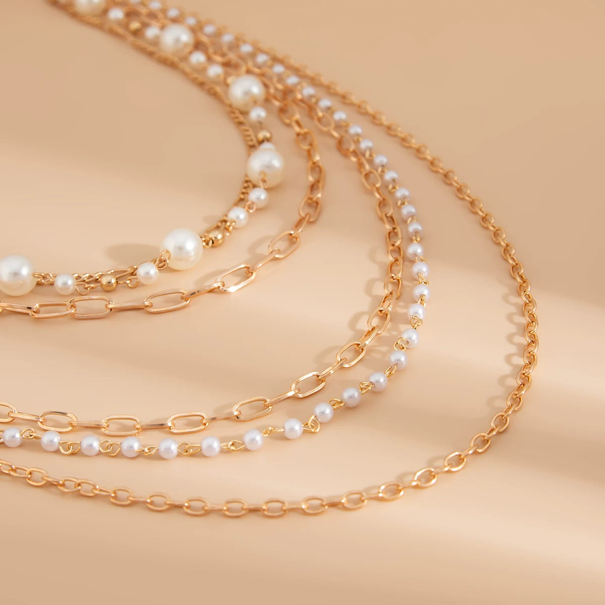 Long Multi-Layer Imitation Pearl Cross Necklace for Women – Clavicle Chain Design