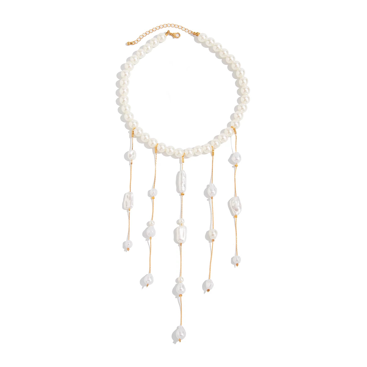 Imitation Pearl Chain Tassel Necklace for Women – Clavicle Chain Design