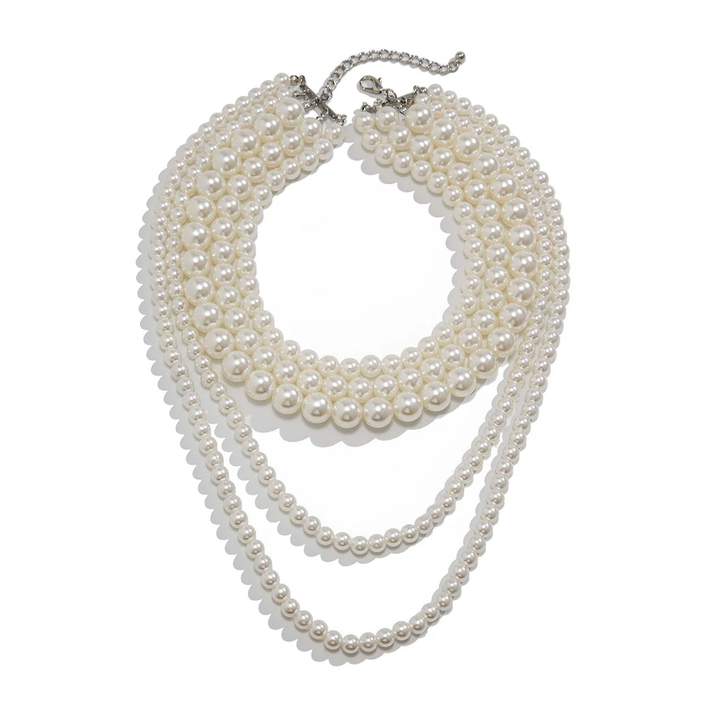 Multi-Layer Imitation Pearl Necklace for Women – Clavicle Chain Design