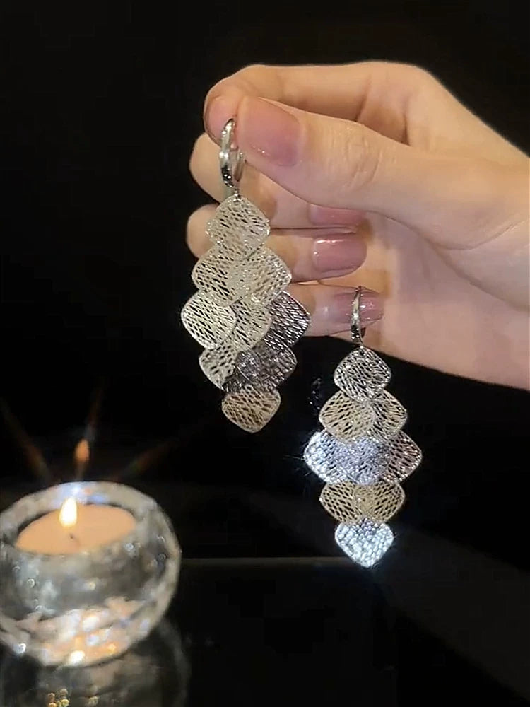 Long Tassel Earrings for Women – S925 Silver Needle Korean Style Drop Earrings