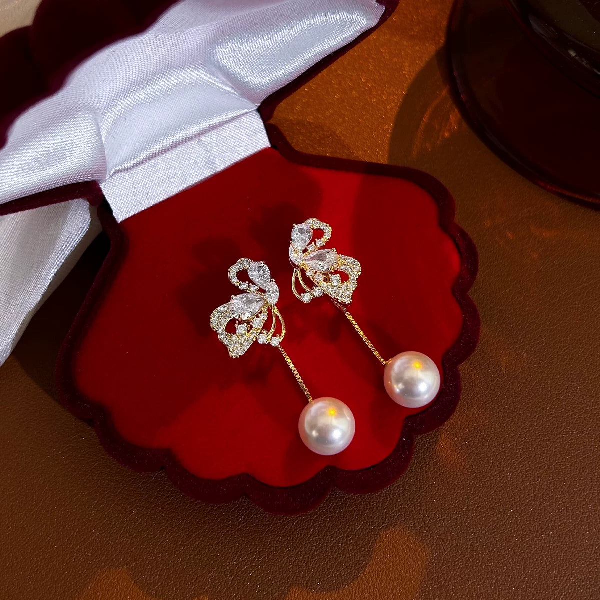 Convertible Butterfly Earrings with Cubic Zirconia & Imitation Pearl for Women – S925 Silver Post, 2025 Trendy Fashion Jewelry