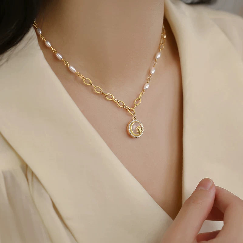 British [Designer] Catia Seli Cat'S Eye Necklace For Women Can Reach Luxury Niche French Retro Style Hong Kong Style