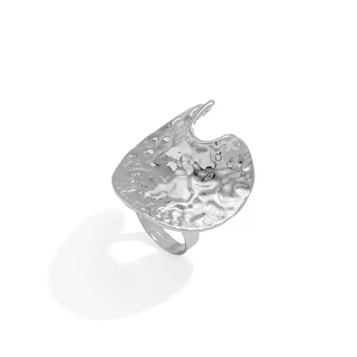 Metal Hollow Irregular Ring For Women 2025 Spring And Summer Trendy Personality Niche Design Internet Celebrity Ins Ring