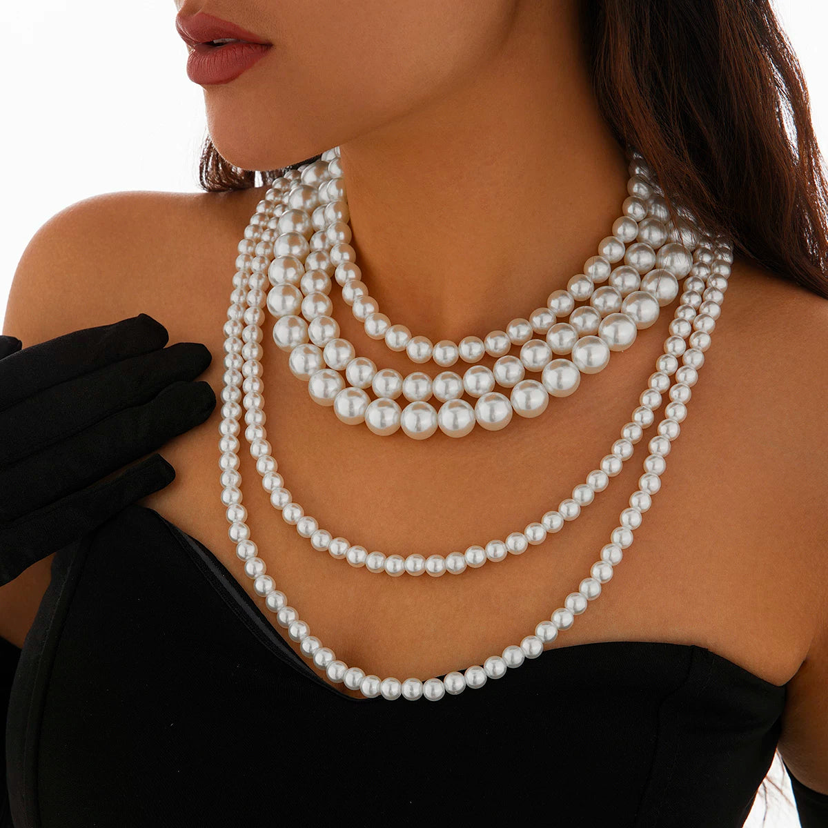 Multi-Layer Imitation Pearl Necklace for Women – Clavicle Chain Design
