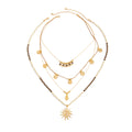 2-Piece Sun CCB Rice Bead Wax Thread Necklace Set – Layered Clavicle Chain Design