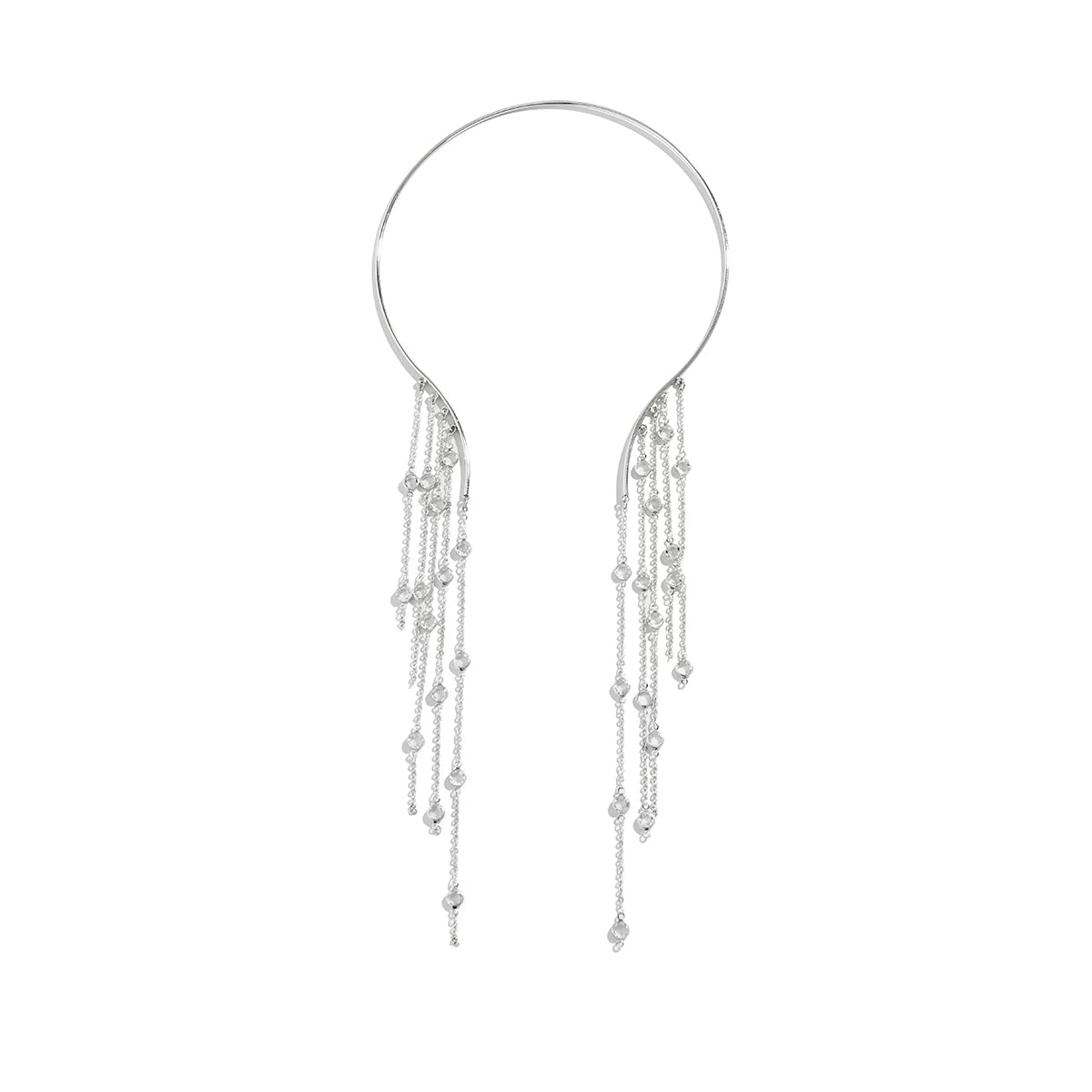 Tassel Crystal Star Metal Necklace for Women – Clavicle Chain Design