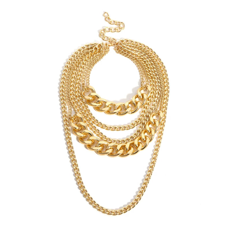 Mix & Match Tassel Layered Cuban Necklace – European & American Fashion Design