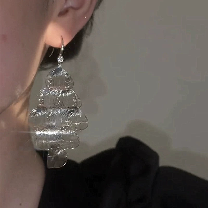 S925 Silver Needle Long Earrings for Women – Retro Style Large Drop Earrings, European and American Fashion Jewelry