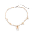 Antique Starfish & Turtle Shell Pendant Rice Bead Necklace for Women – Clavicle Chain Design