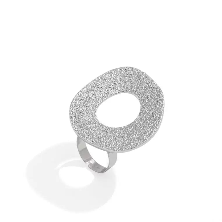 Metal Hollow Irregular Ring For Women 2025 Spring And Summer Trendy Personality Niche Design Internet Celebrity Ins Ring