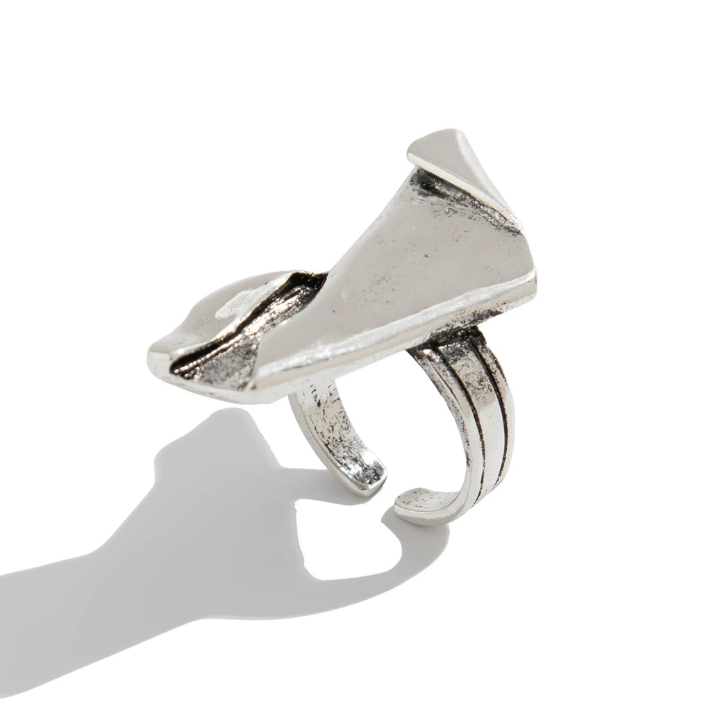 Antique Rough Metal Style Jewelry Set for Women – Rings, Earrings & Necklaces, European & American Street Fashion Concave Design