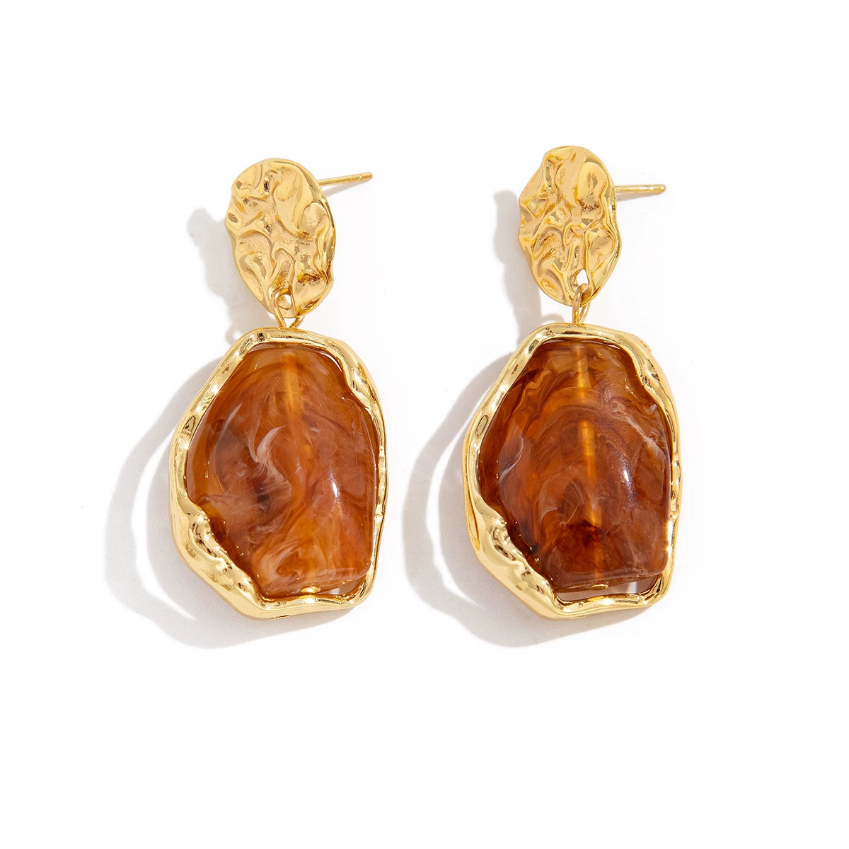 Irregular Acrylic Pendant Earrings for Women – 2025 Spring Summer Trendy Niche Design Fashion Ear Jewelry