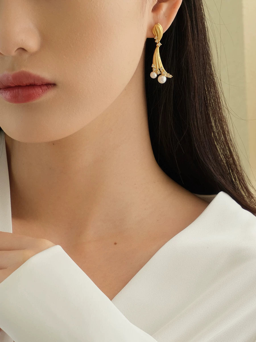 Vintage Retro Pearl-Style Ear Clip Earrings for Women – Dorothy Lee–Inspired Niche Design French Antique Fashion Jewelry