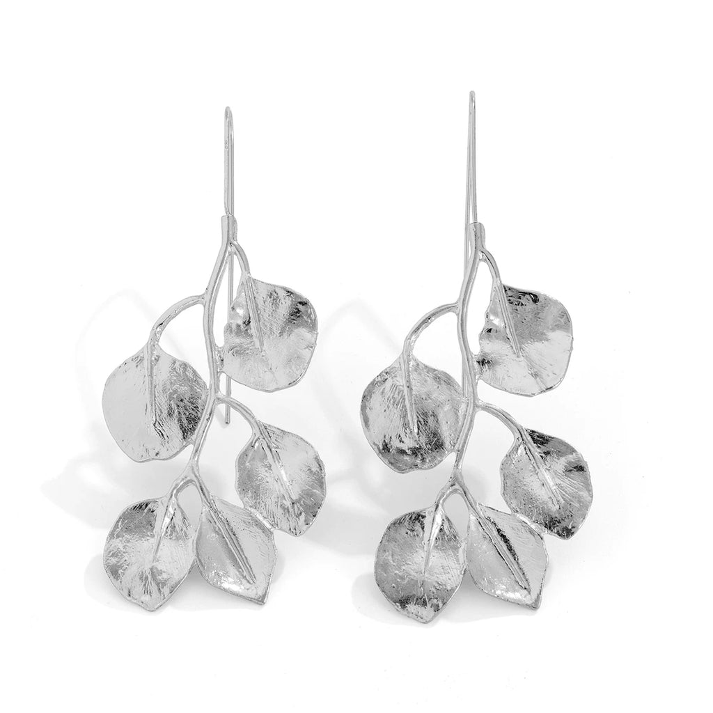 Metal Leaf Splicing Jewelry Set for Women – Choker, Earrings & Necklace