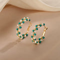 Natural Pearl Turquoise Earrings for Women – Chinese Style Fashion Earrings