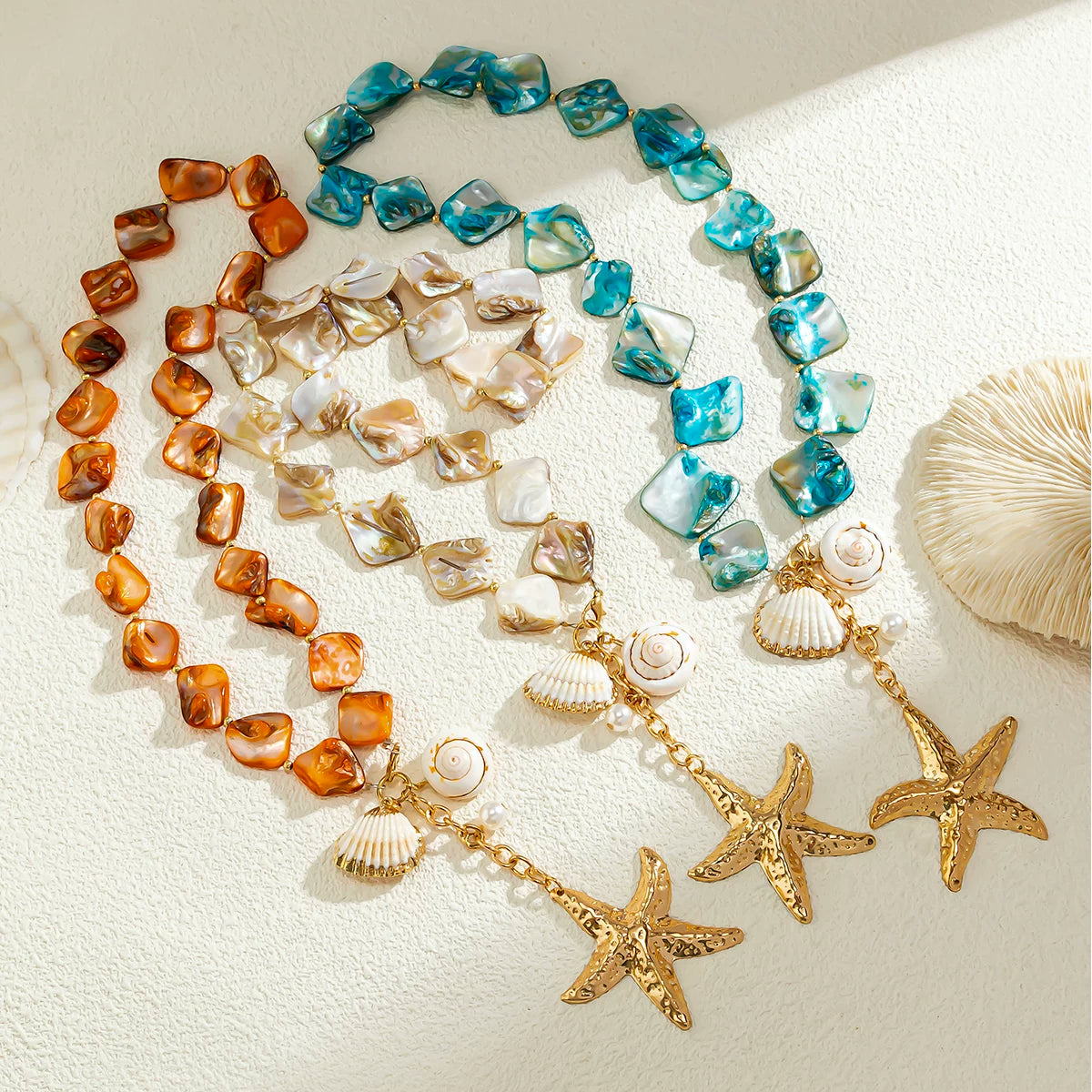 Irregular Starfish Shell Necklace for Women – Clavicle Chain Design