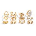 12-Piece Hollow Irregular Ring Set European And American Summer Fashion Niche Design Ins Style Street Style Accessories