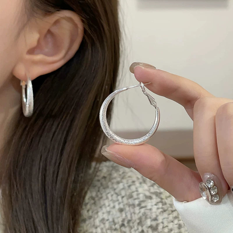 Baby’s Breath Silver Earrings for Women – S925 Silver Needle French Hong Kong Style Minimalist Earrings