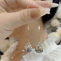 Baroque Rice Pearl Tassel Earrings for Women – Long Ear Hook Earrings, Japanese Korean Style Fashion Jewelry