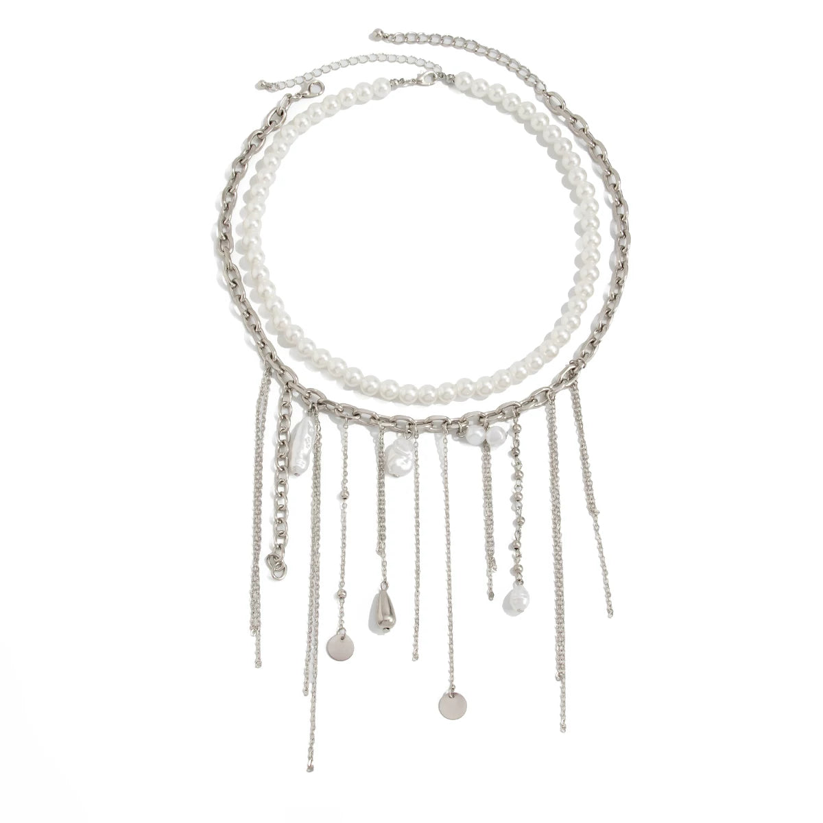 Tassel Chain Peach Heart Imitation Pearl Necklace for Women – Clavicle Chain Design