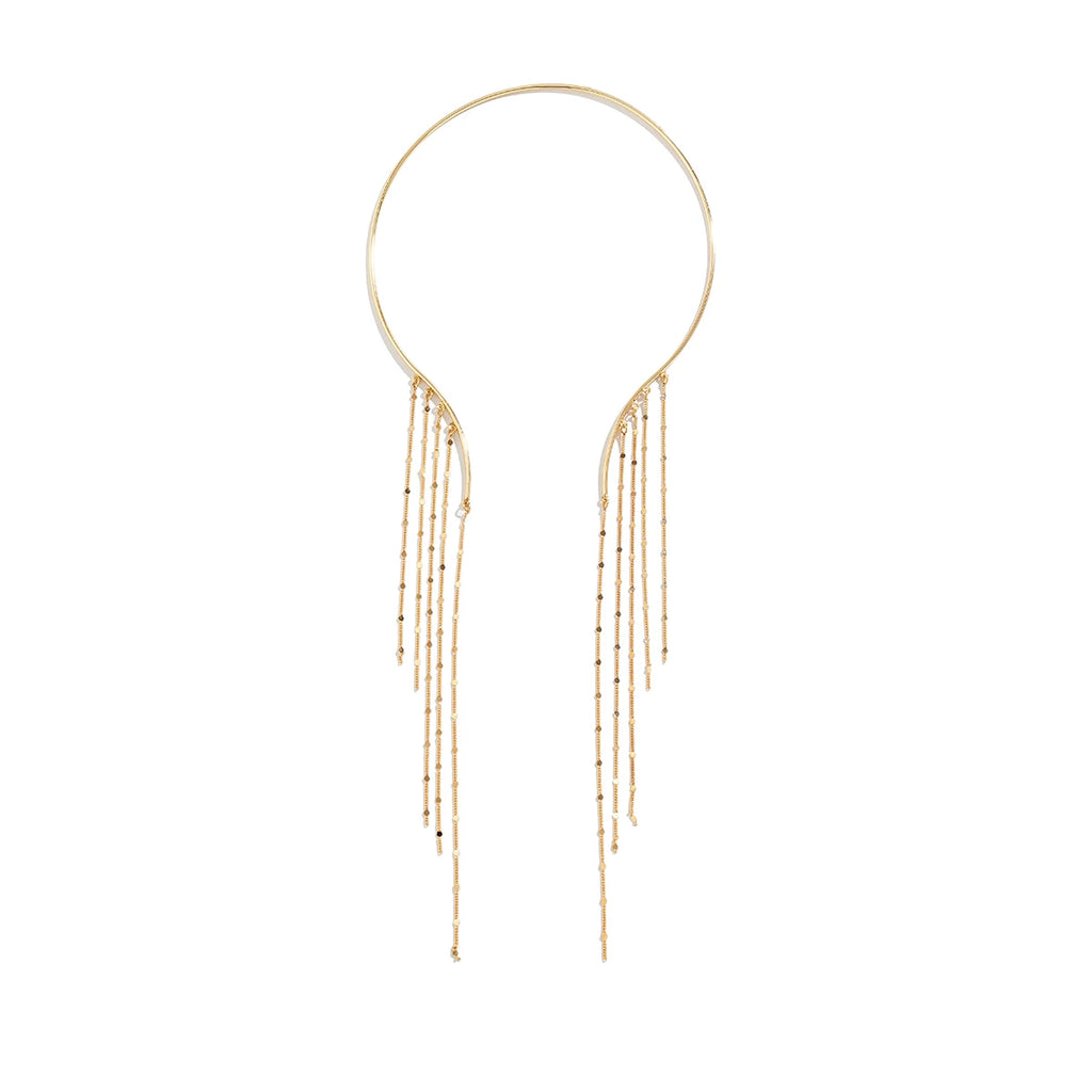 Tassel Crystal Star Metal Necklace for Women – Clavicle Chain Design