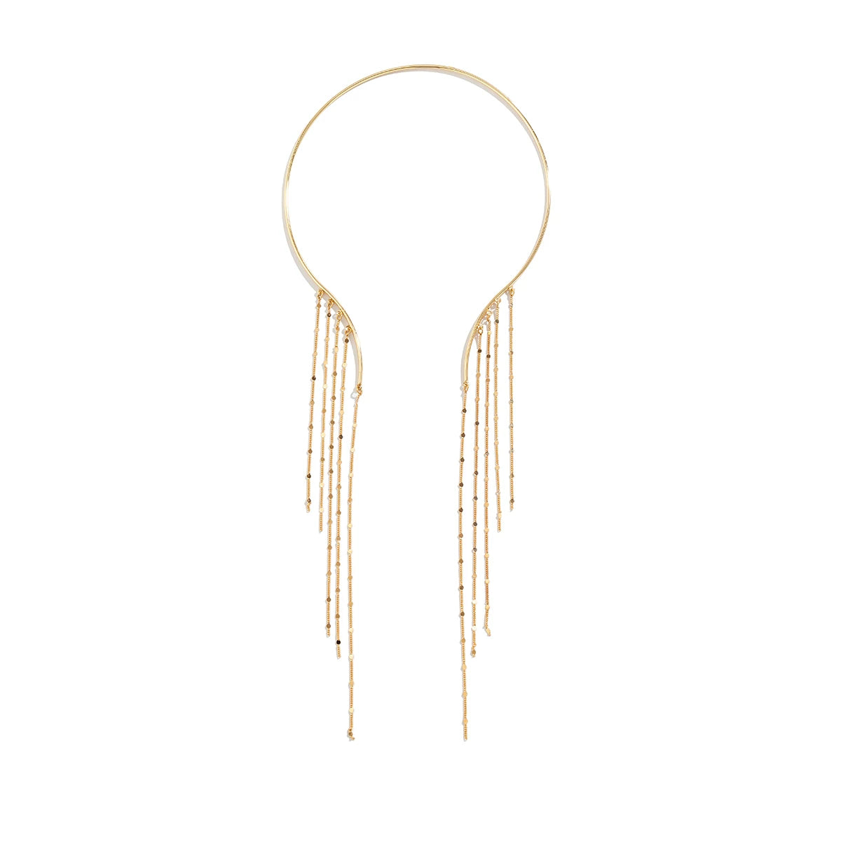 Tassel Crystal Star Metal Necklace for Women – Clavicle Chain Design