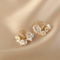 Natural Baroque Pearl Earrings for Women – 14K Gold-Filled Ear Buckle Retro Style Jewelry Gift