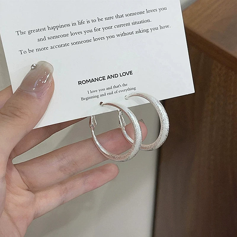 Baby’s Breath Silver Earrings for Women – S925 Silver Needle French Hong Kong Style Minimalist Earrings