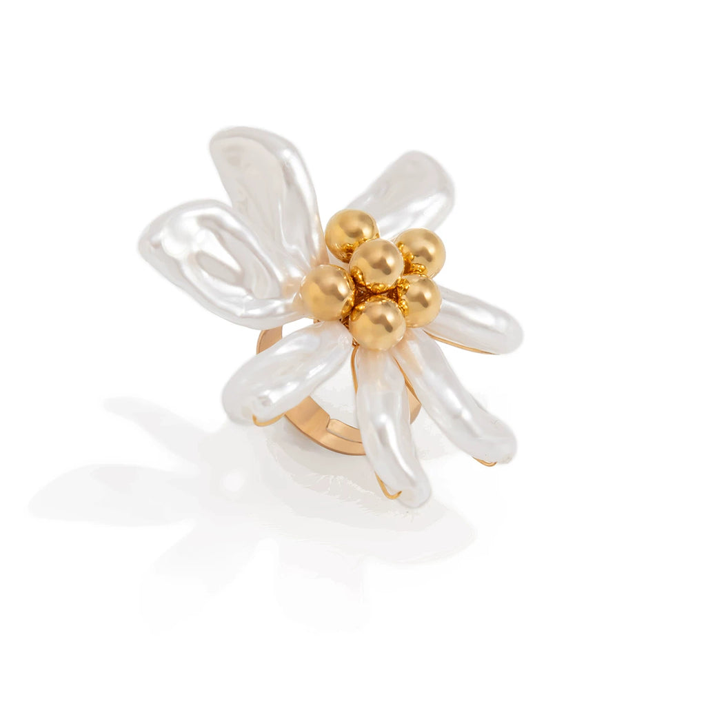 Flower Pendant Imitation Pearl Double Layer Necklace for Women – Clavicle Chain Design