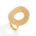 Metal Hollow Irregular Ring For Women 2025 Spring And Summer Trendy Personality Niche Design Internet Celebrity Ins Ring
