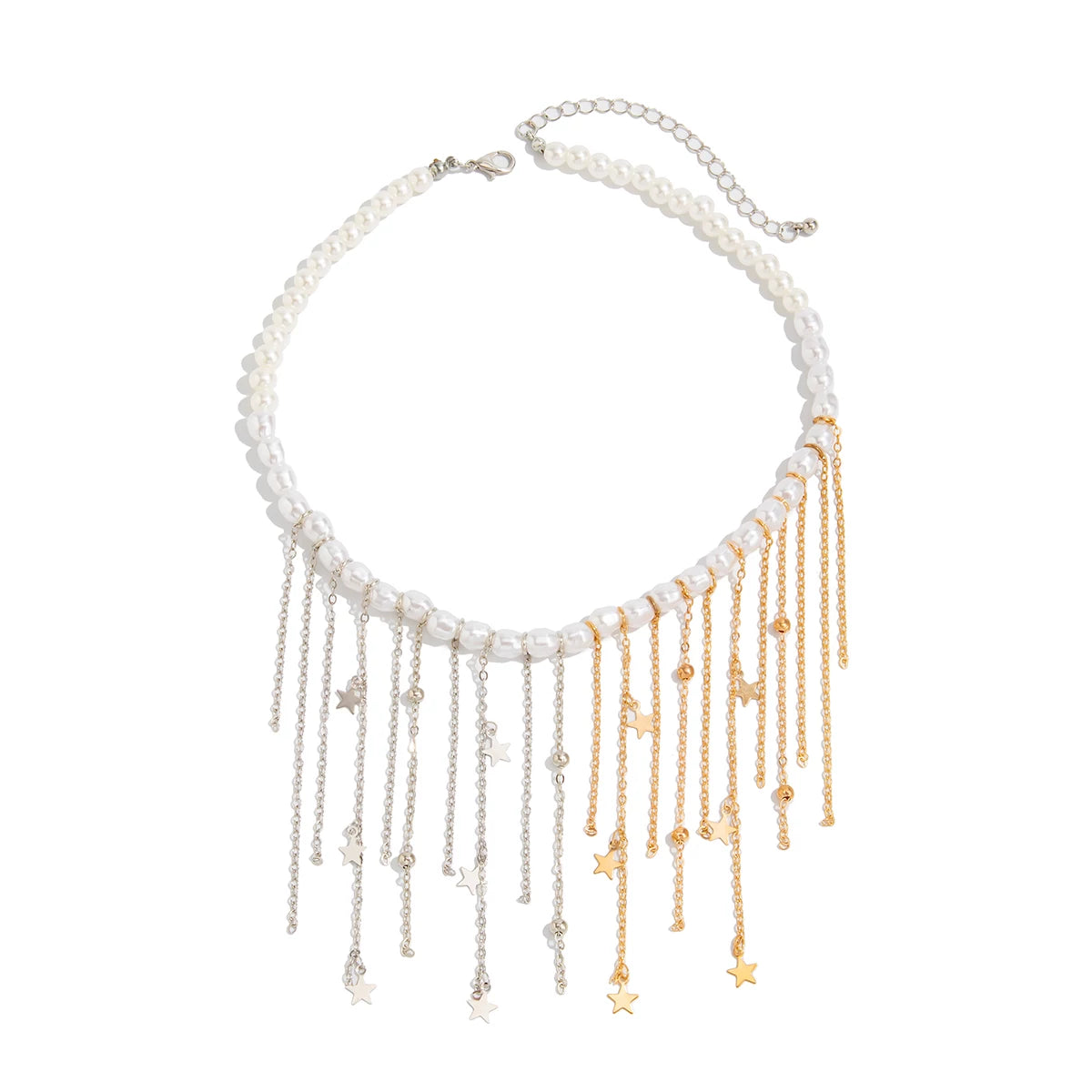 Imitation Pearl Chain Tassel Necklace for Women – Clavicle Chain Design