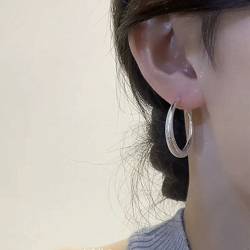 Baby’s Breath Silver Earrings for Women – S925 Silver Needle French Hong Kong Style Minimalist Earrings