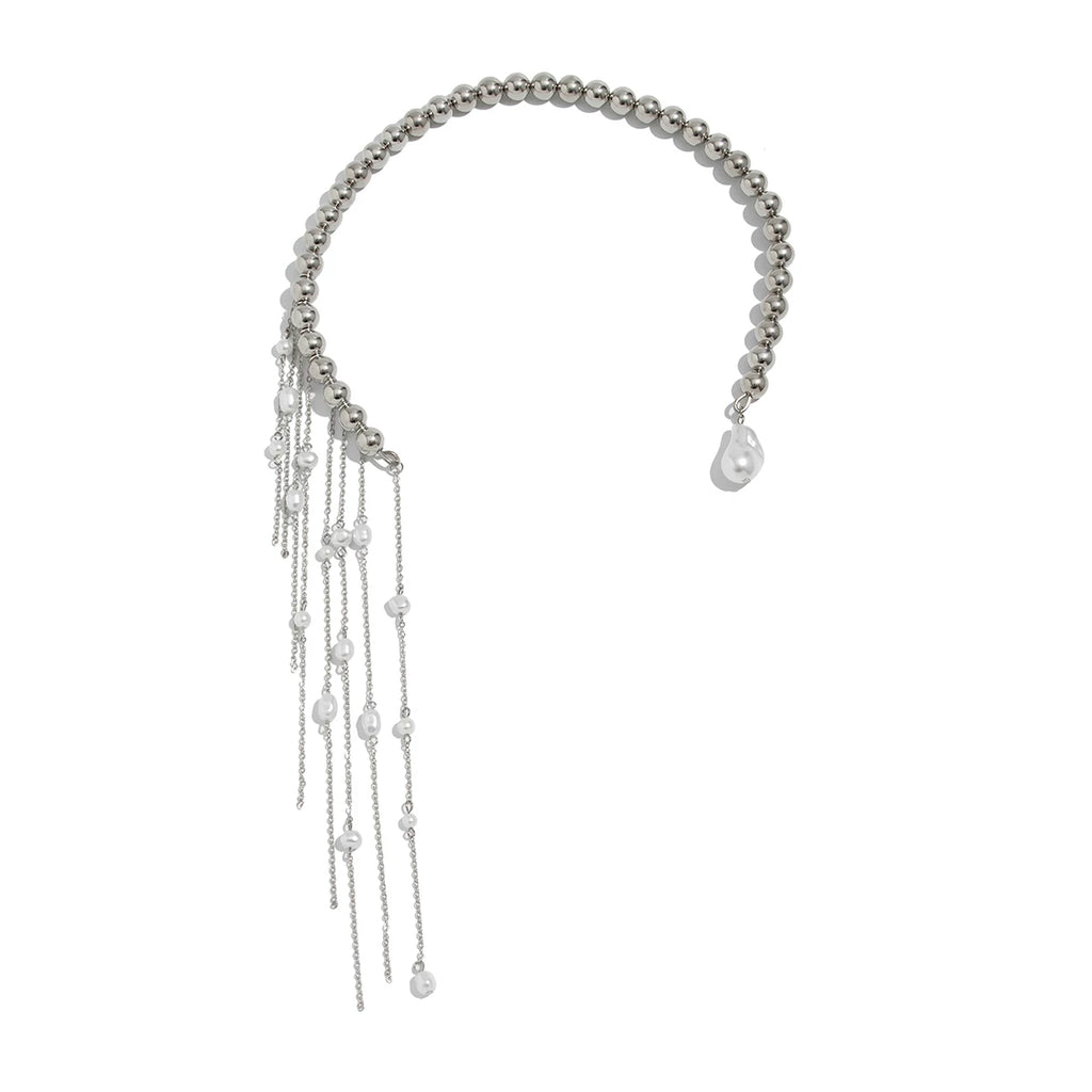 Tassel Imitation Pearl CCB Choker Necklace for Women – Clavicle Chain Design