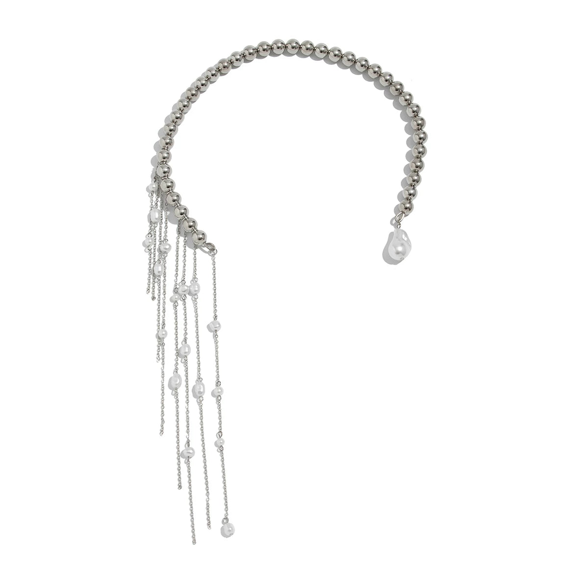 Tassel Imitation Pearl CCB Choker Necklace for Women – Clavicle Chain Design