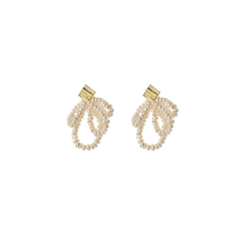 Natural Baroque Pearl Tassel Earrings for Women – Vintage Palace Style Long Drop Earrings