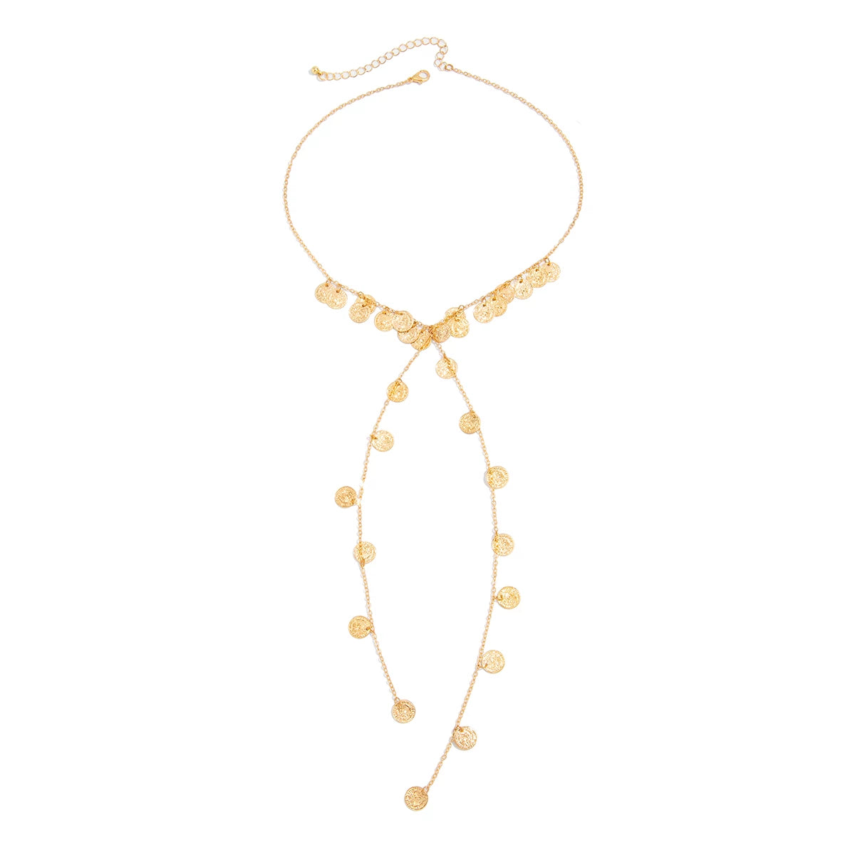 Tassel Disc Long Pendant Necklace for Women – Clavicle Chain Design