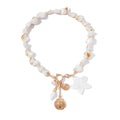 Conch Flower Shell Bracelet Necklace for Women – Seaside Vacation Style Niche Design Jewelry, Trendy Beach Accessories