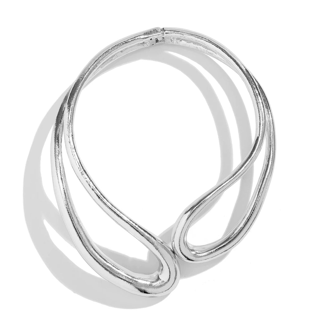 Asymmetric Double-Layer Collar Necklace for Women – 2025 Spring Trendy Niche Design Statement Fashion Jewelry