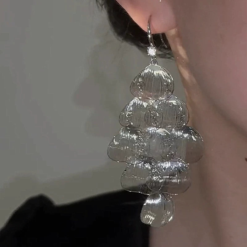 S925 Silver Needle Long Earrings for Women – Retro Style Large Drop Earrings, European and American Fashion Jewelry