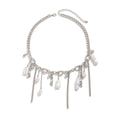 Tassel Imitation Pearl Metal Necklace for Women – Clavicle Chain Design