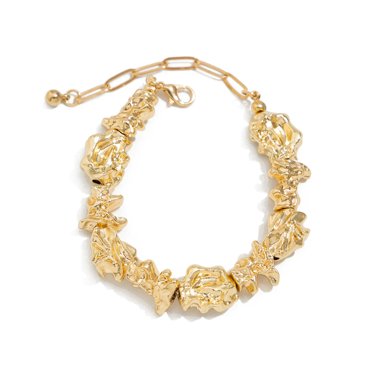 Irregular Geometric Pleated Jewelry Set for Women – Earrings, Bracelet & Necklace